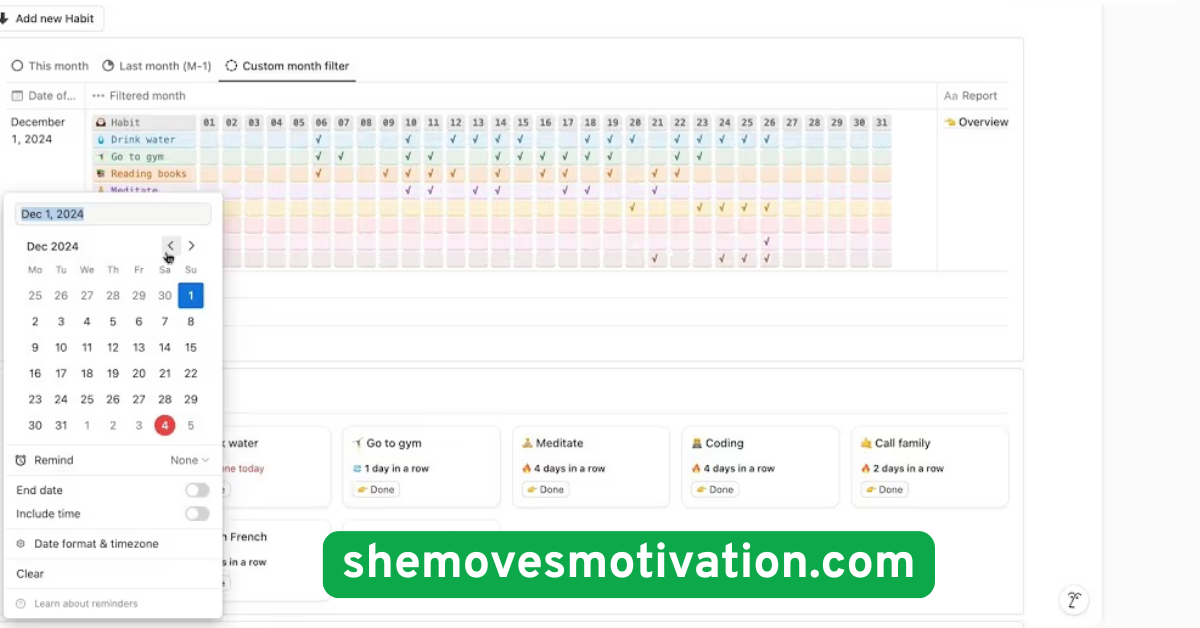  Track Progress with a Fun Habit Tracker